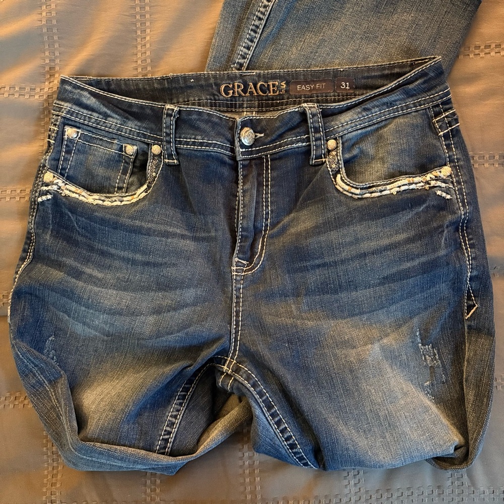 Grace in LA Easy Fit Jeans - Picture 3 of 7